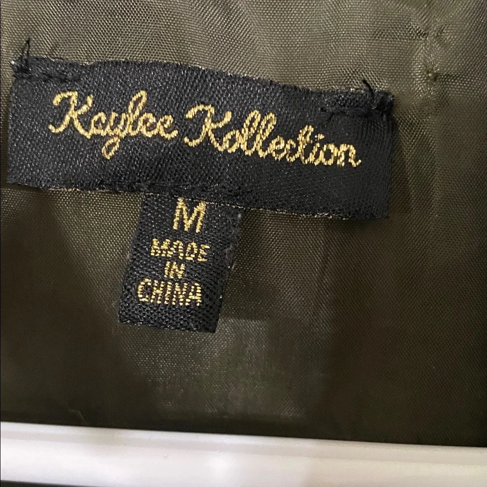 Olive Green Puffer Jacket - Picture 2 of 7